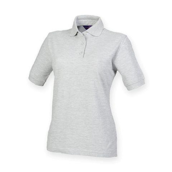 Damen Poloshirt Pique 65/35 ~ grau meliert XS