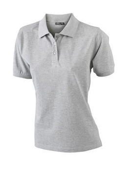 Damen Poloshirt Classic ~ grau-heather XL