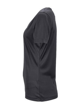 Damen Funktionsshirt mit V-Ausschnitt ~ schwarz XL