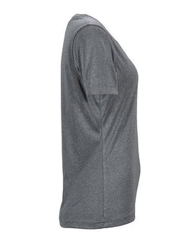 Damen Funktionsshirt mit V-Ausschnitt ~ dunkel-melange XL