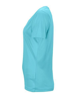 Damen Funktionsshirt mit V-Ausschnitt ~ pacific-blau S