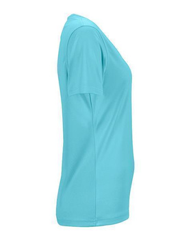 Damen Funktionsshirt mit V-Ausschnitt ~ pacific-blau S
