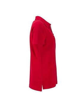 Damen Poloshirt Trachtenlook ~ rot/rot-wei S