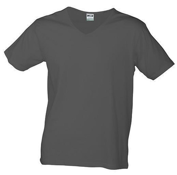 Herren Slim Fit V-Neck T-Shirt ~ graphit L