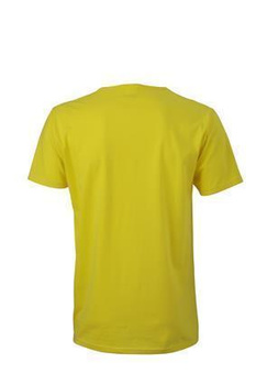 Herren Slim Fit V-Neck T-Shirt ~ gelb S