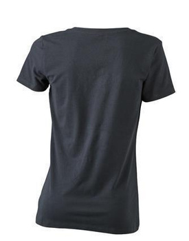 Damen Stretch Round T-Shirt ~ schwarz M