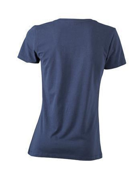 Damen Stretch Round T-Shirt ~ navy M