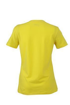 Damen Stretch Round T-Shirt ~ gelb S