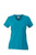 Damen Slim Fit V-Neck T-Shirt ~ caribbean-blau XL