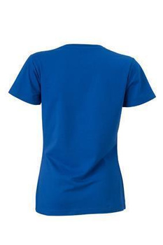 Damen Slim Fit V-Neck T-Shirt ~ cobalt S