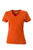 Damen Slim Fit V-Neck T-Shirt ~ dunkel-orange L