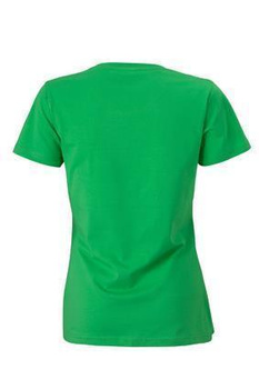 Damen Slim Fit V-Neck T-Shirt ~ frog S