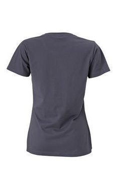 Damen Slim Fit V-Neck T-Shirt ~ graphit L
