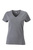 Damen Slim Fit V-Neck T-Shirt ~ grau meliert XL