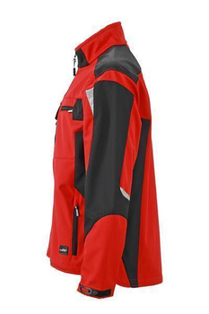 Workwear Softshell Jacket ~ rot/schwarz XL