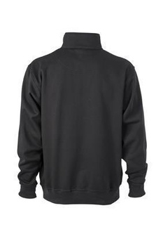 Arbeits Sweatshirt mit Zip ~ schwarz XS