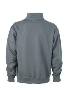 Arbeits Sweatshirt mit Zip ~ carbon 6XL