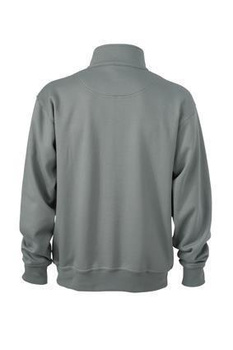 Arbeits Sweatshirt mit Zip ~ dunkelgrau 3XL