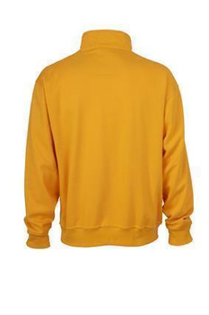 Arbeits Sweatshirt mit Zip ~ goldgelb 3XL
