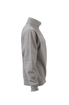 Arbeits Sweatshirt mit Zip ~ grau-heather M