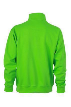 Arbeits Sweatshirt mit Zip ~ lime-grn XS
