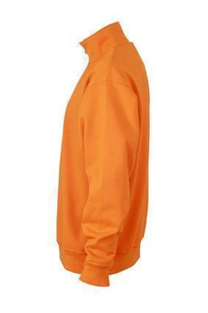 Arbeits Sweatshirt mit Zip ~ orange L