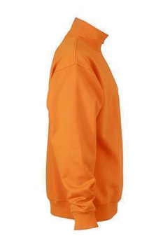 Arbeits Sweatshirt mit Zip ~ orange 3XL