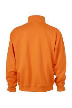 Arbeits Sweatshirt mit Zip ~ orange 5XL