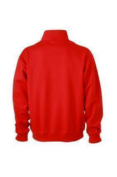 Arbeits Sweatshirt mit Zip ~ rot 6XL