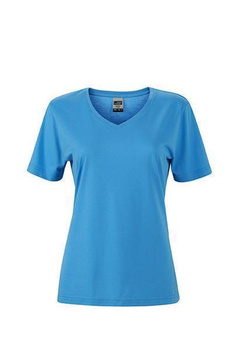 Damen Arbeits T-Shirt ~ wasserblau 4XL