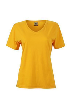 Damen Arbeits T-Shirt ~ goldgelb L