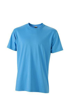 Herren Arbeits T-Shirt ~ wasserblau XS
