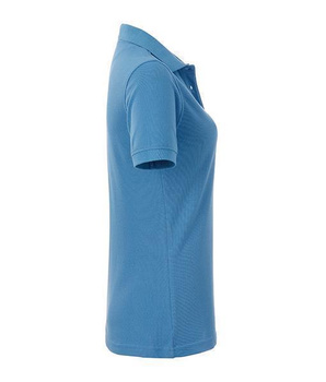 Damen Arbeits-Poloshirt mit Brusttasche ~ wasserblau 4XL