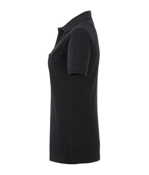 Damen Arbeits-Poloshirt mit Brusttasche ~ schwarz 3XL