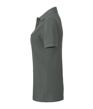 Damen Arbeits-Poloshirt mit Brusttasche ~ dunkelgrau S