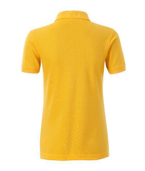 Damen Arbeits-Poloshirt mit Brusttasche ~ goldgelb XS