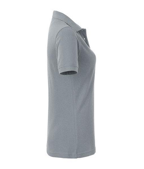 Damen Arbeits-Poloshirt mit Brusttasche ~ grau-heather XS
