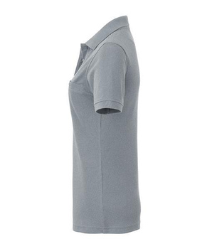 Damen Arbeits-Poloshirt mit Brusttasche ~ grau-heather M