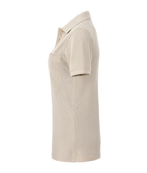 Damen Arbeits-Poloshirt mit Brusttasche ~ steingrau L