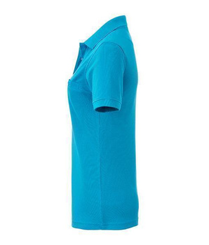 Damen Arbeits-Poloshirt mit Brusttasche ~ trkis S