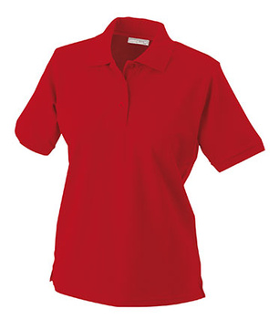 Strapazierfhiges Damen Arbeits Poloshirt ~ rot XL