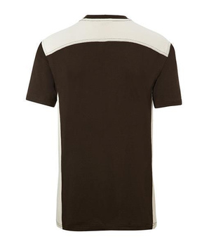Herren Arbeits T-Shirt mit Kontrast Level 2 ~ braun/steingrau 4XL