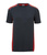 Herren Arbeits T-Shirt mit Kontrast Level 2 ~ carbon/rot L