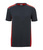 Herren Arbeits T-Shirt mit Kontrast Level 2 ~ carbon/rot XXL