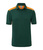 Herren Arbeits Poloshirt mit Kontrast Level 2 ~ dunkelgrn/orange XXL
