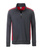 Arbeits Sweatshirt Reißverschluss Level 2 ~ carbon/rot XXL