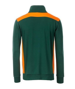 Arbeits Sweatshirt Reiverschluss Level 2 ~ dunkelgrn/orange S