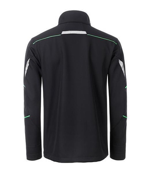 Arbeits Softshell Jacket Level 2 ~ schwarz/lime-grün 4XL