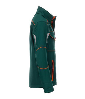Arbeits Softshell Jacket Level 2 ~ dunkelgrün/orange 6XL