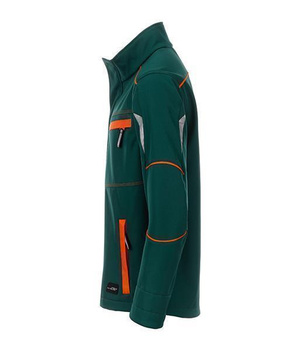 Arbeits Softshell Jacket Level 2 ~ dunkelgrün/orange 6XL